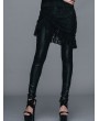 Devil Fashion Black Gothic Lace Tassel Skirt Legging for Women