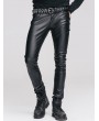Devil Fashion Black Tight Gothic Leather Pants for Men