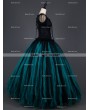 Romatic Gothic Short Sleeves Long Prom Party Gown