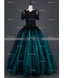 Romatic Gothic Short Sleeves Long Prom Party Gown