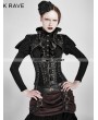 Punk Rave Black Steampunk High Collar Vest
