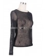 Devil Fashion Black Spider Web Gothic Shirt for Women