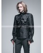 Devil Fashion Black Palace Style Men's Gothic Blouse with Removable Tie
