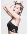 Devil Fashion Black Gothic Punk Sexy Halter Top for Women
