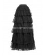 Punk Rave Black Gothic Long Mesh Skirt