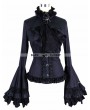 Devil Fashion Black Gothic Palace Style Blouse for Women