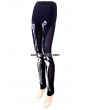 Devil Fashion Black Gothic Skull Pattern Mesh Legging for Women