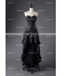 Rose Blooming Black Steampunk Lace Gothic Corset Prom Party Dress