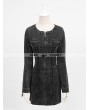 Punk Rave Black Steampunk Long Sleeves Dress With Vintage Wash 