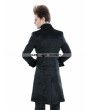 Punk Rave Black Gothic Palace Style Long Jacket For Men 