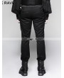 Punk Rave Black Gentleman Steampunk Striped Trousers for Men
