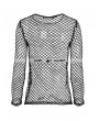 Dark in Love Black Gothic Sexy grid T-Shirt for Women