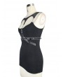 Devil Fashion Black Gothic Punk Buckle Belt Top for Women