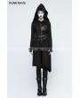 Punk Rave Black Gothic Punk Asymmetric Diagonal Hem Sweater Coat for Women