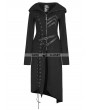 Punk Rave Black Gothic Punk Asymmetric Diagonal Hem Sweater Coat for Women
