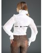 Pentagramme White Palace Style Chiffon Blouse for Women