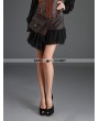 Pentagramme Coffee Steampunk Short PU Skirt with Pocket Bag