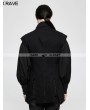 Punk Rave Black Gothic Punk Armor Style Vest for Men