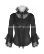 Punk Rave Black Vintage Gothic Three-Quarter Sleeve Shirt for Women