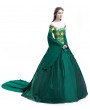 Rose Blooming Green Fancy Theatrical Victorian Dress