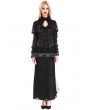Pentagramme Black Vintage Long Sleeves Asymmetric Gothic Shirt for Women