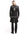 Pentagramme Black Gothic Vintage Palace Style Swallow Tail Coat for Men