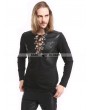 Pentagramme Black Gothic Warrior Long Sleeves T-Shirt for Men