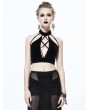 Devil Fashion Black Sexy Gothic Short Top for Women