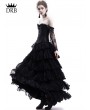 Rose Blooming Black Lace Romantic Vintage Gothic Corset Long Prom Party Dress