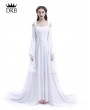 Rose Blooming White Renaissance Fairy Tale Medieval Wedding Dress
