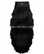 Punk Rave Black Steampunk Layered Belt High-Low Skirt
