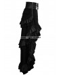 Punk Rave Black Steampunk Layered Belt High-Low Skirt