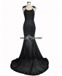 Eva Lady Black Sexy Gothic Goddess Mermaid Dress
