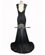 Eva Lady Black Sexy Gothic Goddess Mermaid Dress
