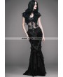 Eva Lady Romantic Gothic Flower Fishtail Skirt