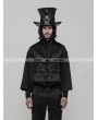 Punk Rave Black Gothic Gorgeous Jacquard Vest for Men