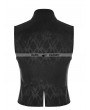 Punk Rave Black Gothic Gorgeous Jacquard Vest for Men