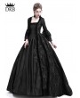 Rose Blooming Black Masked Ball Gothic Victorian Costume Dress