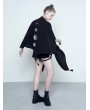 Punk Rave Black Gothic Summer Cape for Women