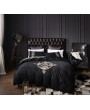 Black Gothic Vintage Embroidery Comforter Set 