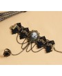 Handmade Black Lace Pendant Chain Gothic Victorian Bracelet Ring Jewelry