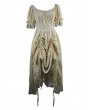 Devil Fashion Ivory Vintage Steampunk High-Low Dress 
