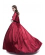 Rose Blooming Red Belle Ball Princess Victorian Masquerade Dress