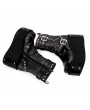 Black Gothic Punk Buckle Belt Platform Boots for Women