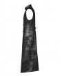 Punk Rave Black Gothic Punk Leather Armor Long Vest for Men