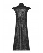 Punk Rave Black Gothic Punk Leather Armor Long Vest for Men
