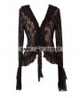 Pentagramme Black Long Trumpet Sleeves Lace Gothic Top