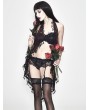 Eva Lady Red Romantic Sexy Gothic Lace Fringed Bra Top for Women