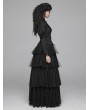 Punk Rave Black Vintage Gothic Lace Long Sleeve Shirt for Women