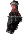 Pentagramme Wine Red Corset High-Low Layer Skirt Gothic Party Dress